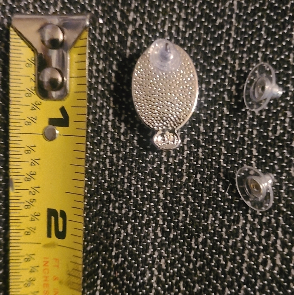 Sterling silver earrings w turquiose stone - Picture 3 of 4